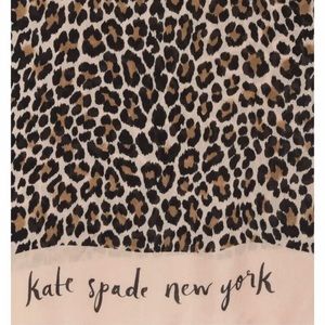 NWT - KATE SPADE NEW YORK Leopard Print Oblong Scarf 76" L x 26" W    MSRP $88